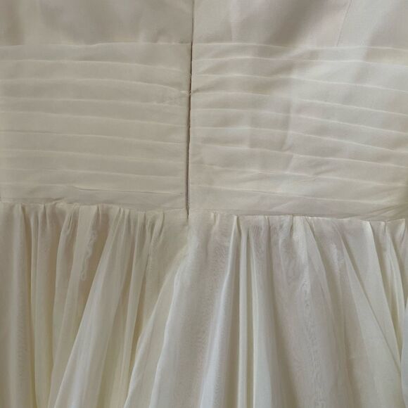 Bridess Ivory Women’s Sheer Long Formal Dress Long Split Sleeves Size 10 - Picture 5 of 16